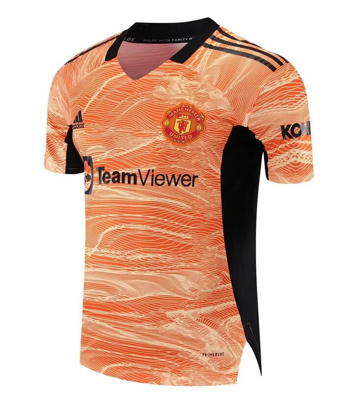 2021/22 Manchester United Orange Goalkeeper Soccer Jersey Shirt